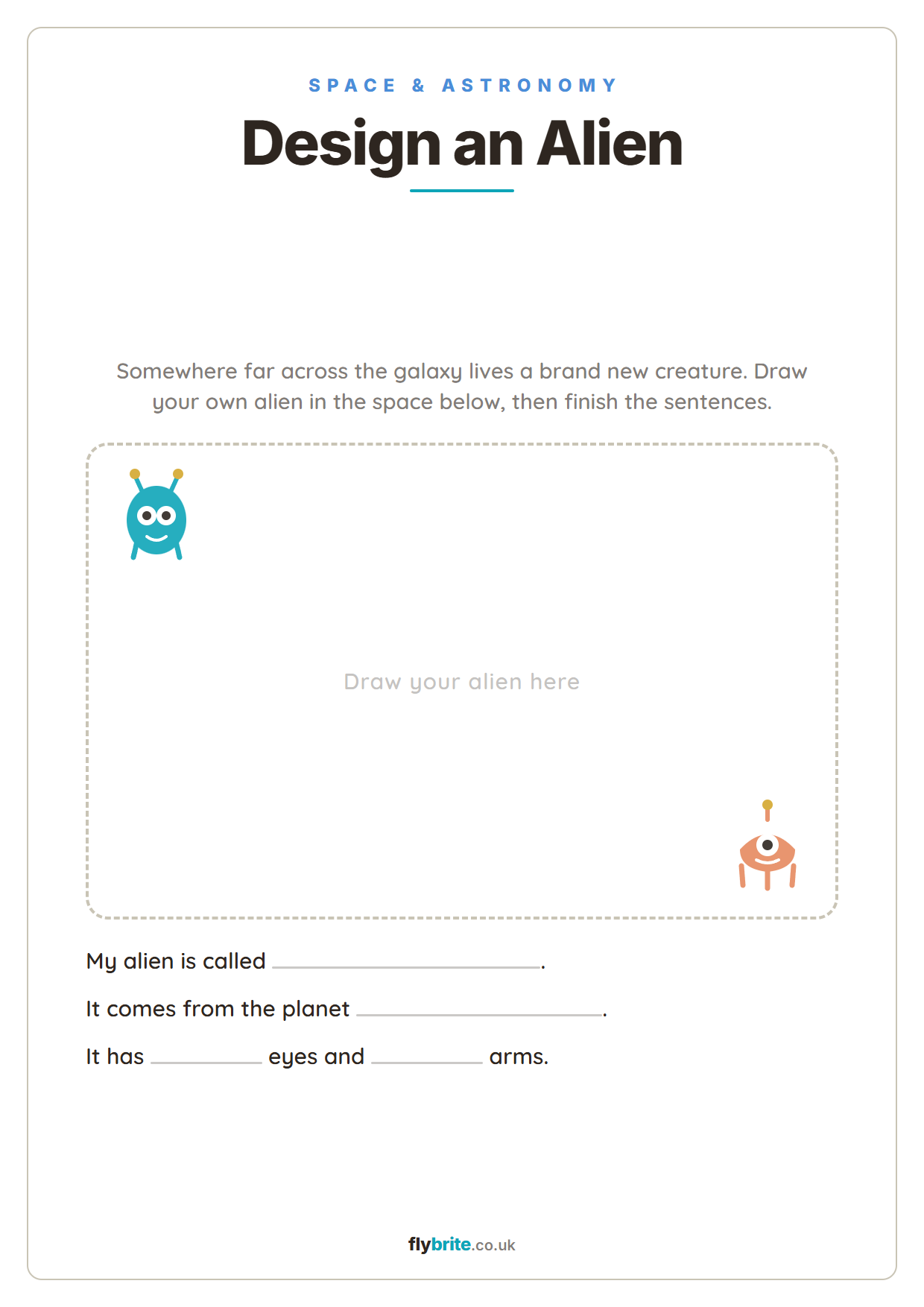Design an Alien printable preview