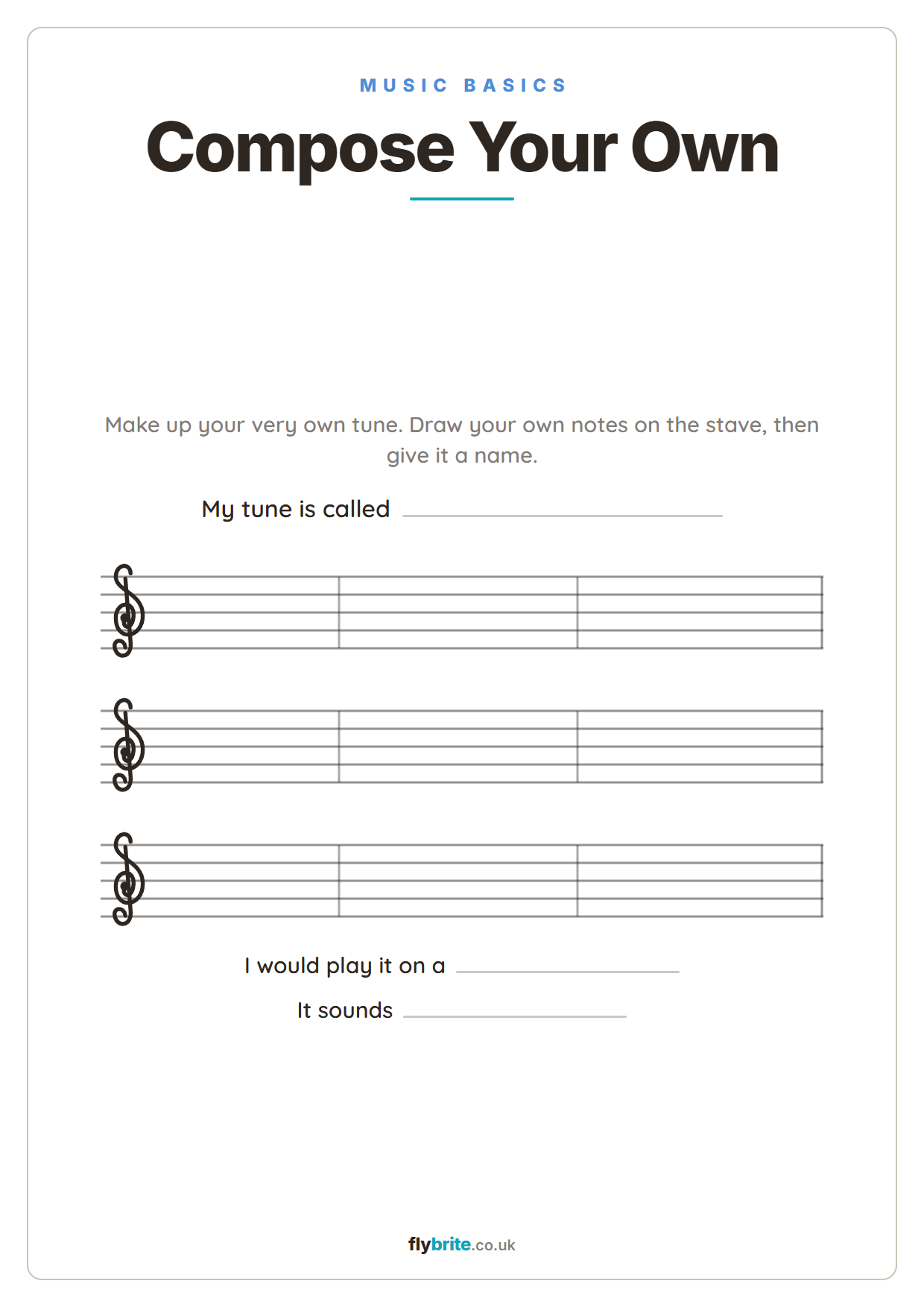Compose Your Own printable preview