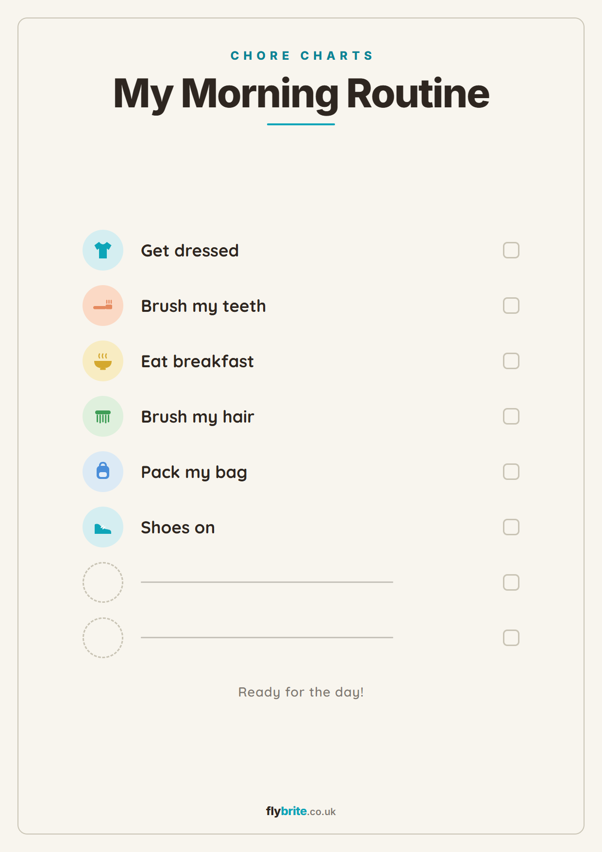 My Morning Routine printable poster preview