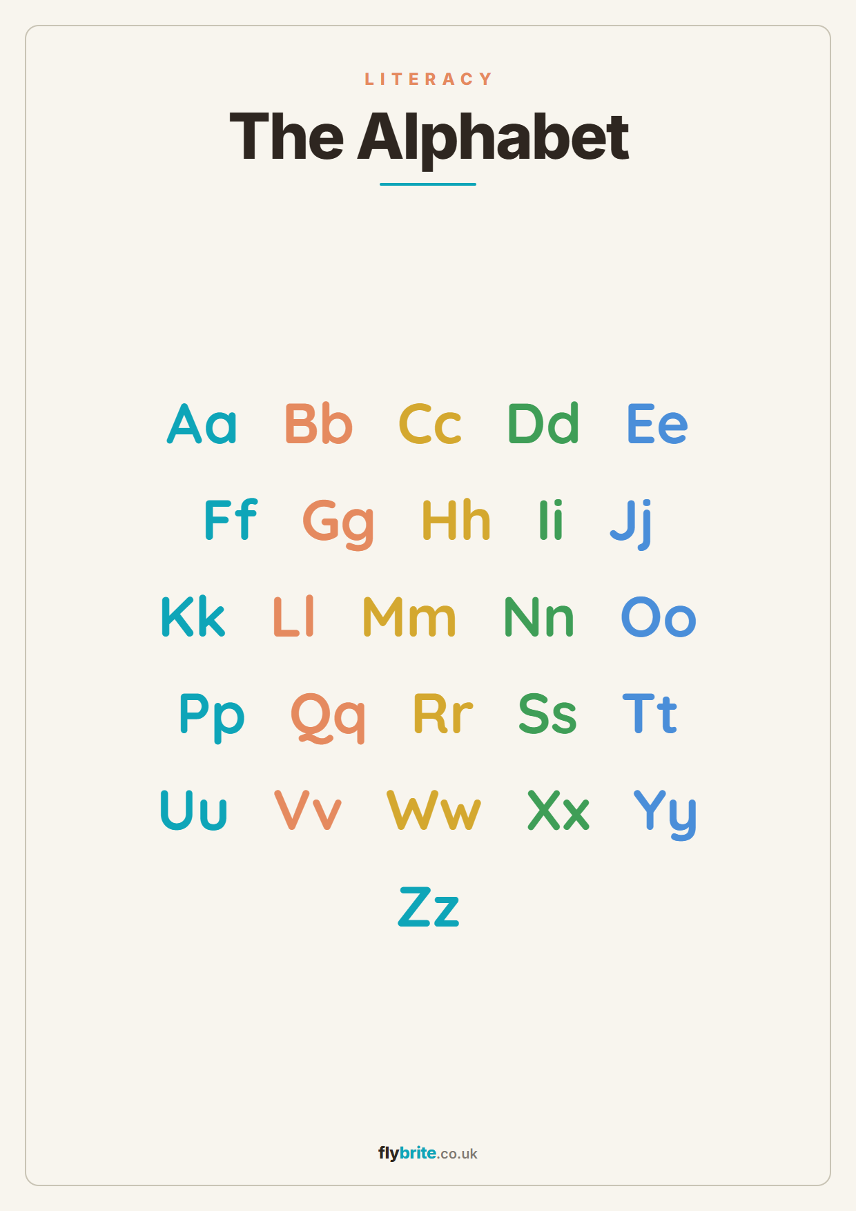 The Alphabet printable poster preview