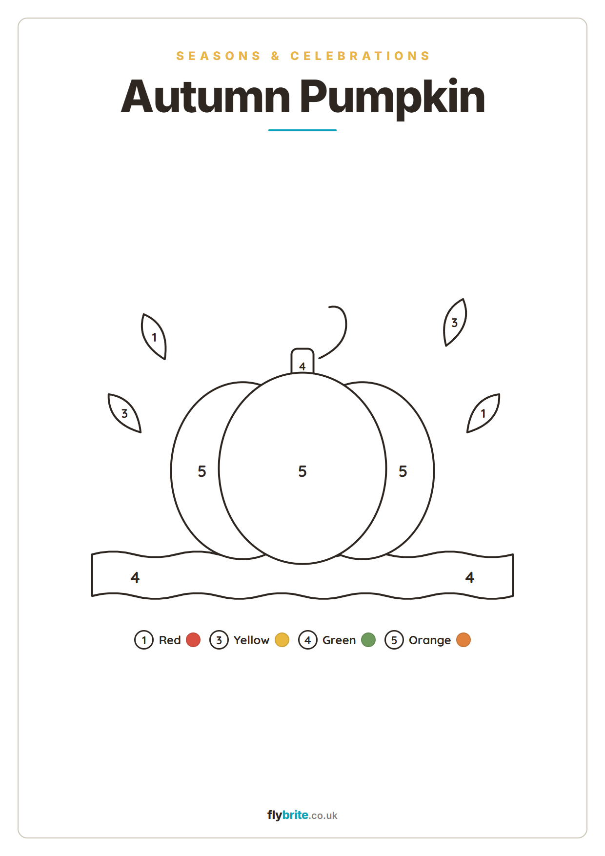 Autumn Pumpkin printable preview