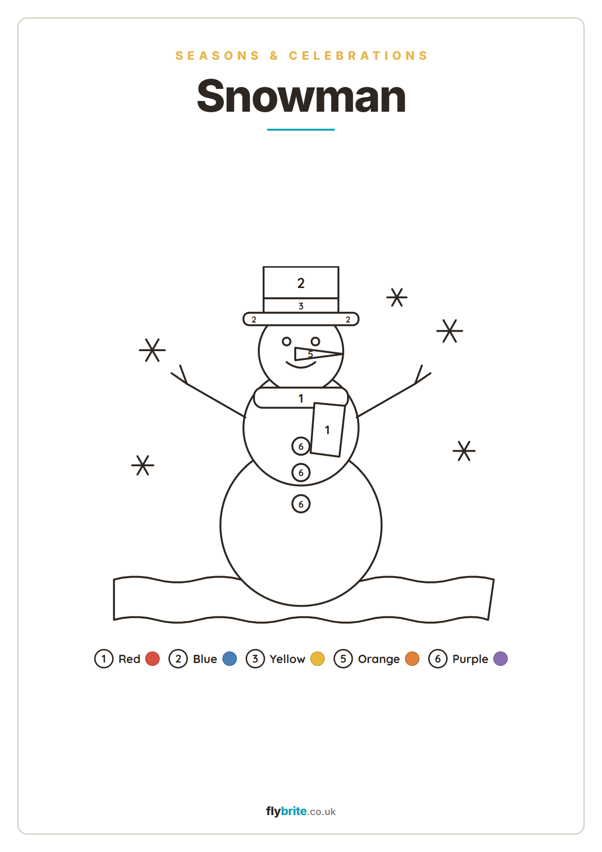 Snowman printable preview