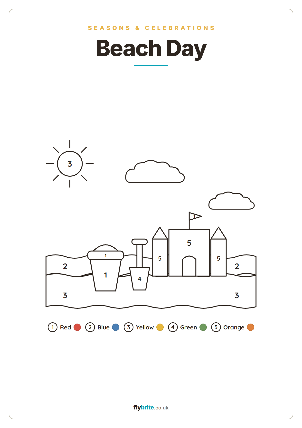 Beach Day printable preview