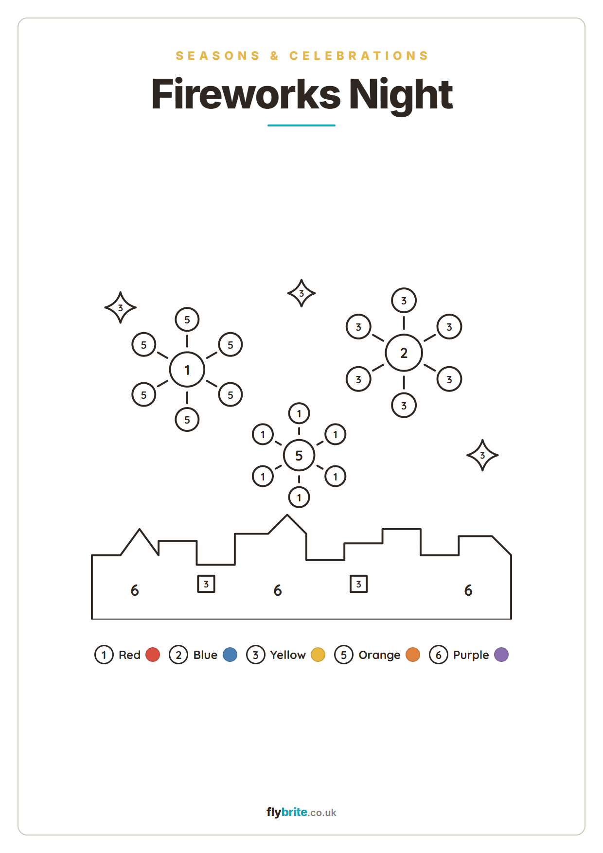 Fireworks Night printable preview