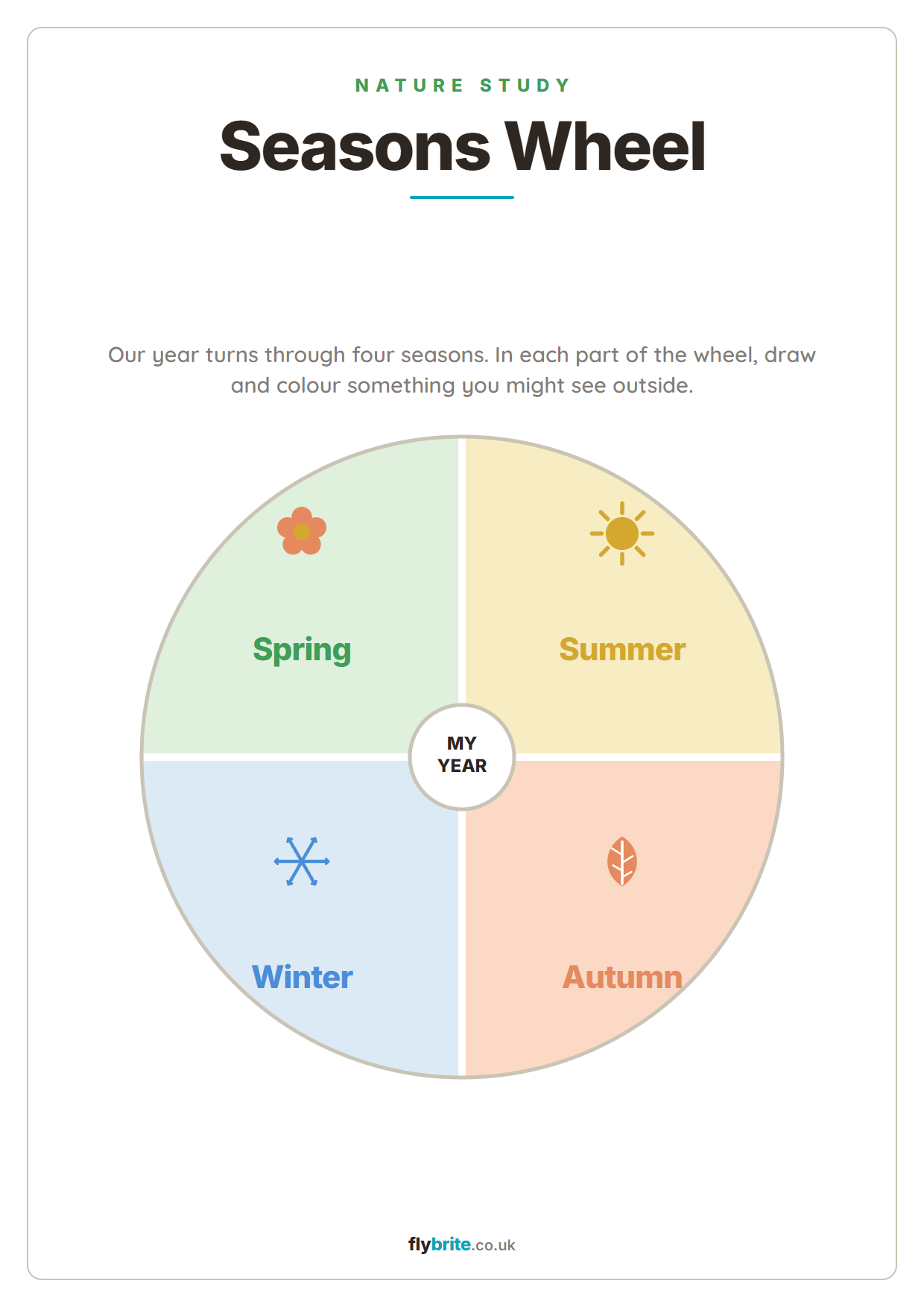 Seasons Wheel printable preview