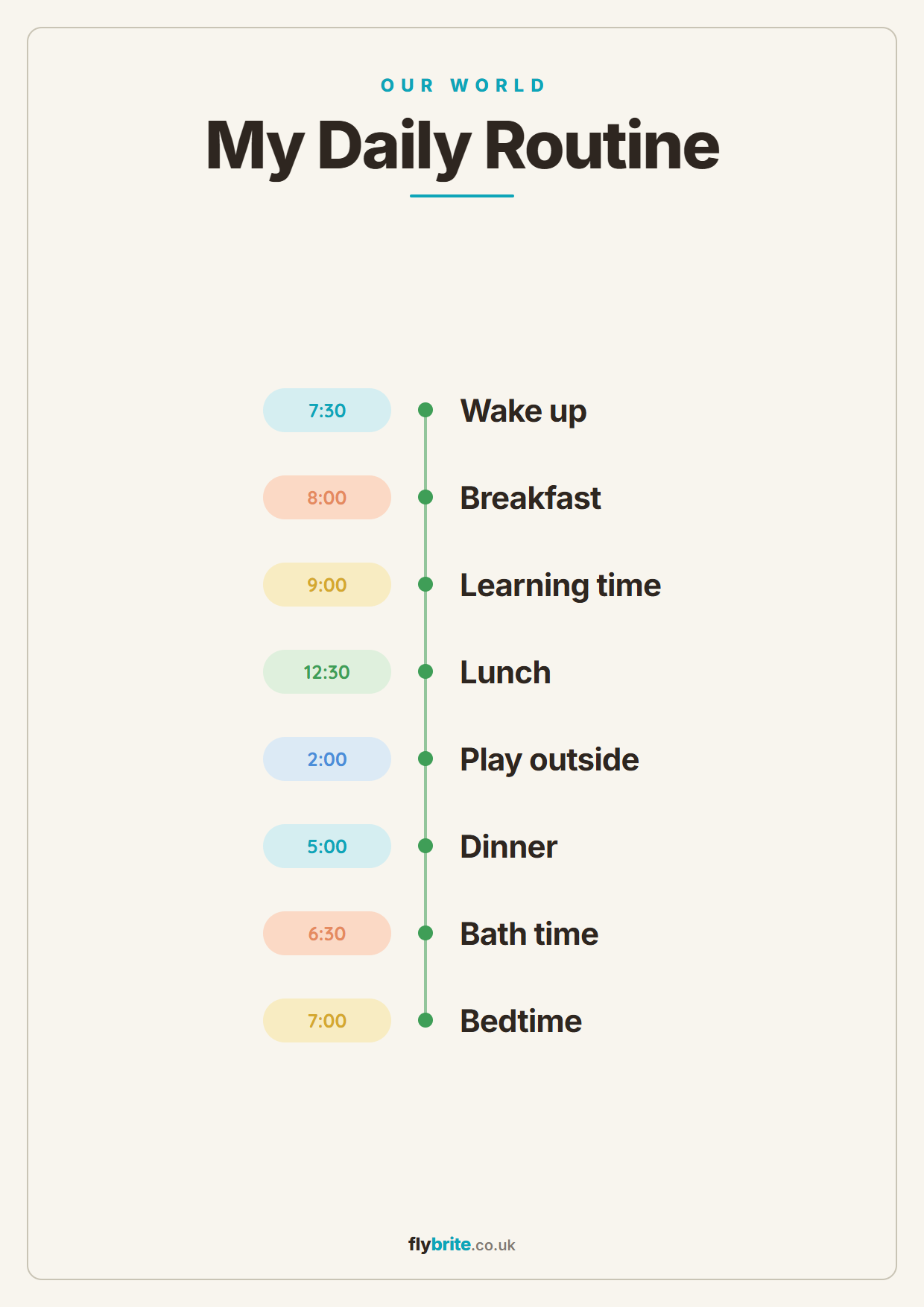 My Daily Routine printable poster preview