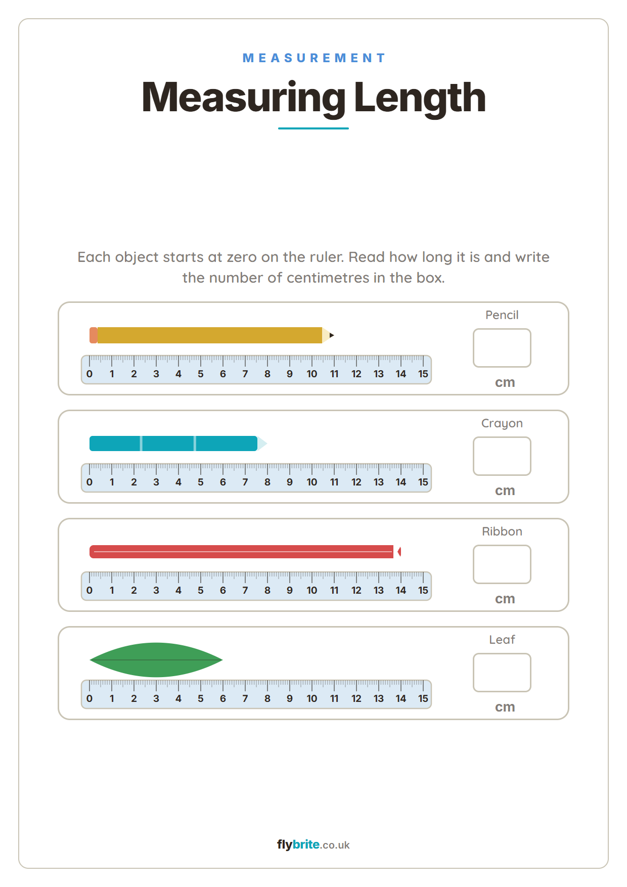 Measuring Length printable preview