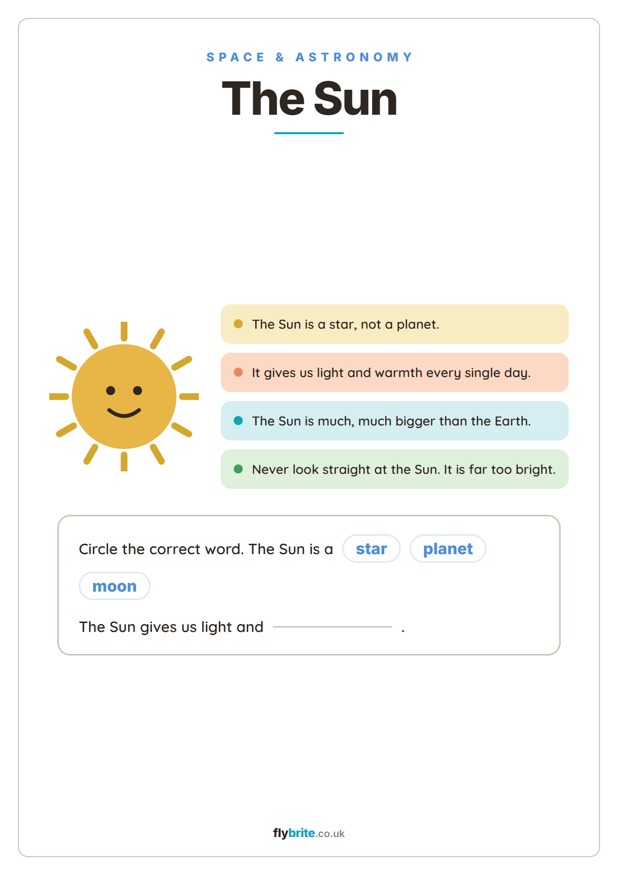 The Sun printable preview