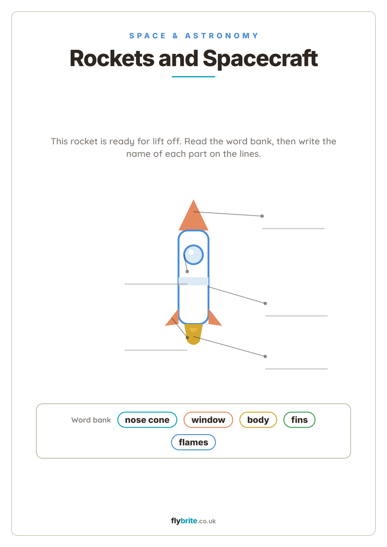 Rockets and Spacecraft printable preview