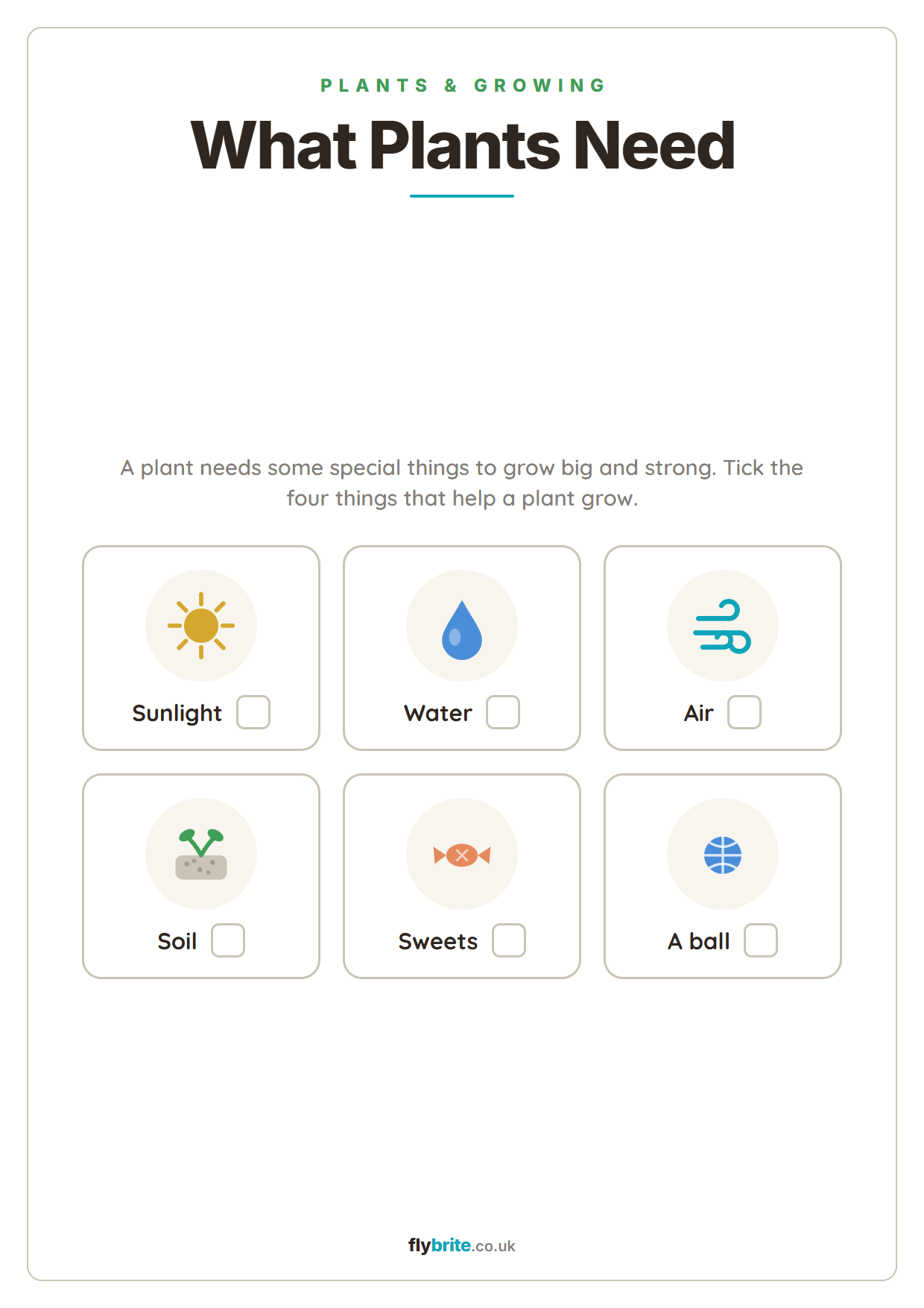 What Plants Need printable preview