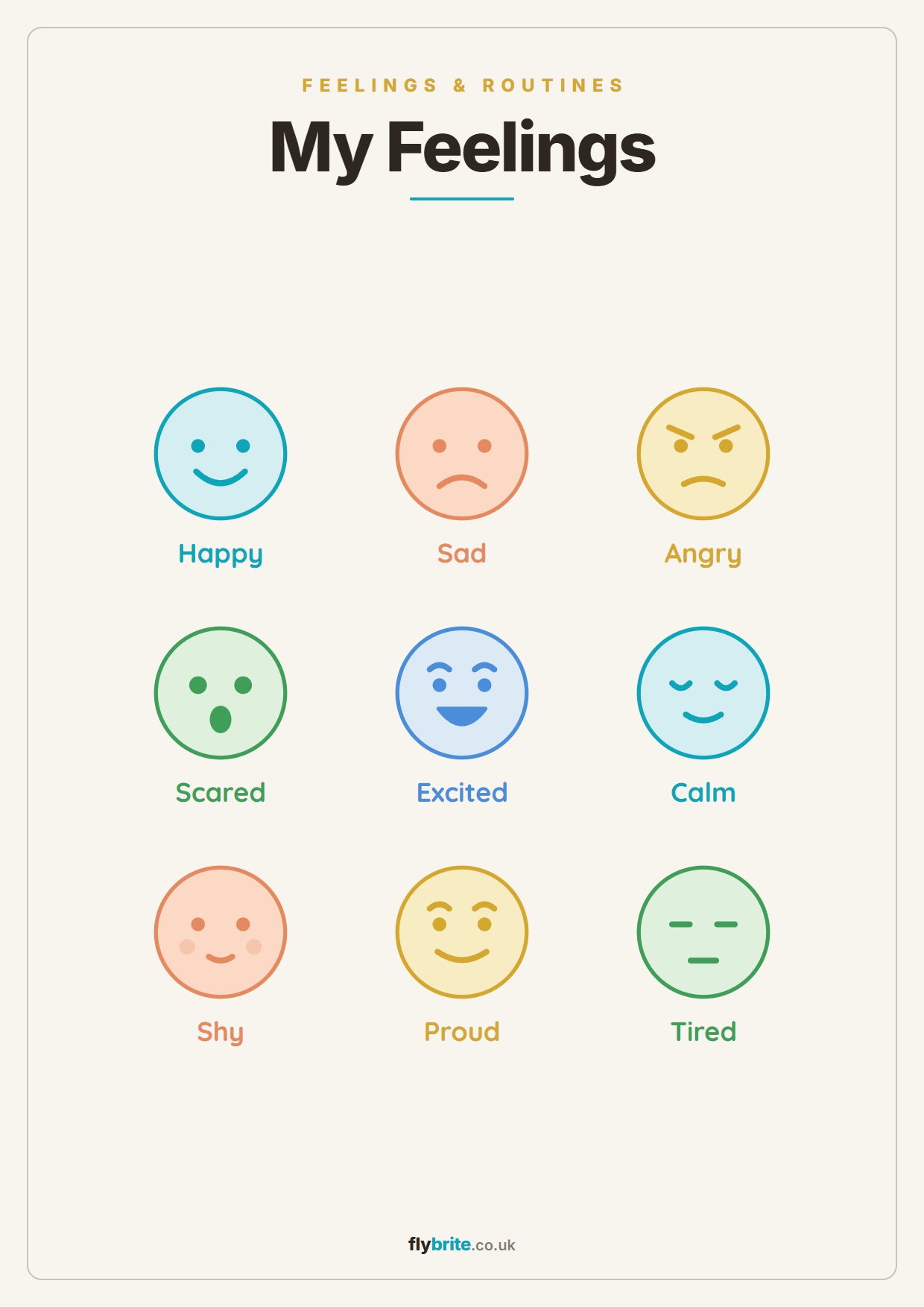 My Feelings printable poster preview