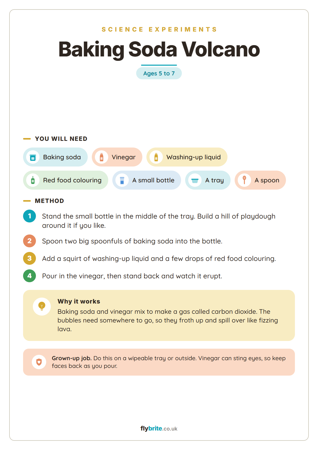 Baking Soda Volcano printable preview