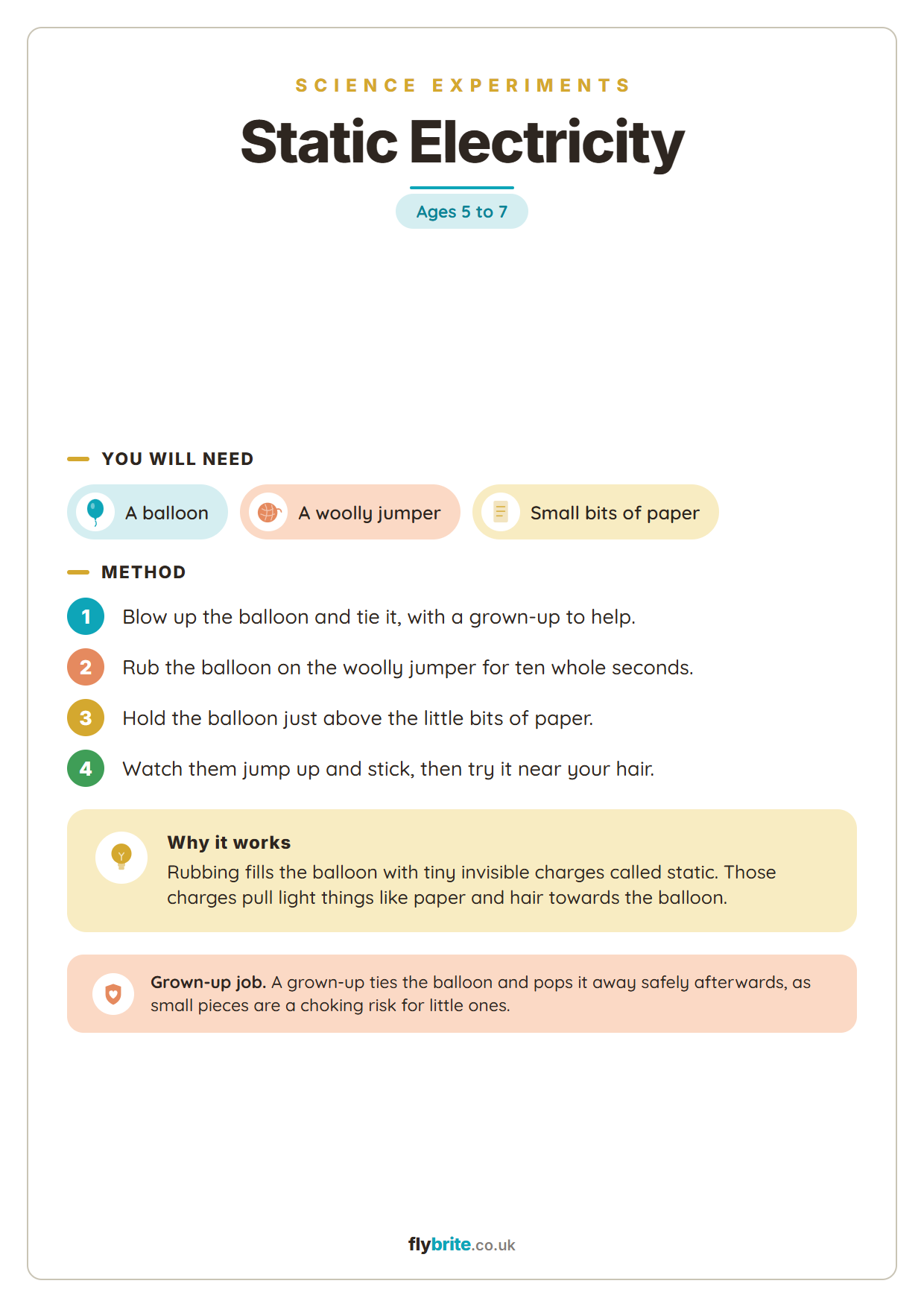 Static Electricity printable preview