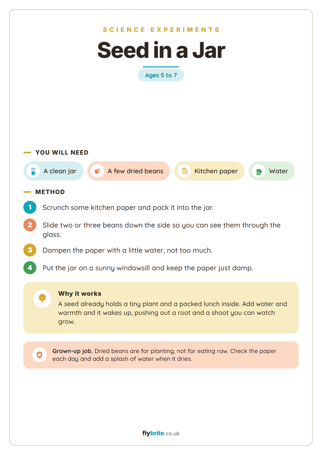 Seed in a Jar printable preview