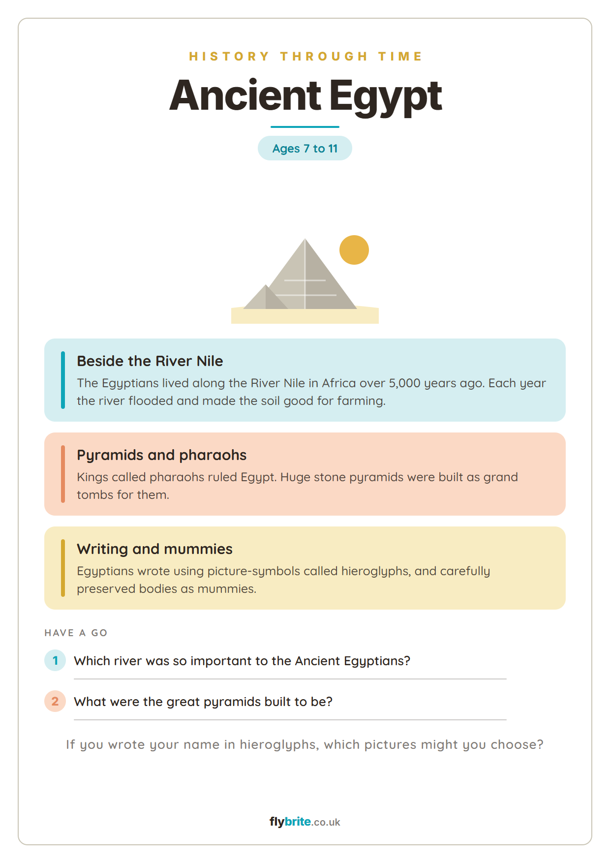 Ancient Egypt printable preview