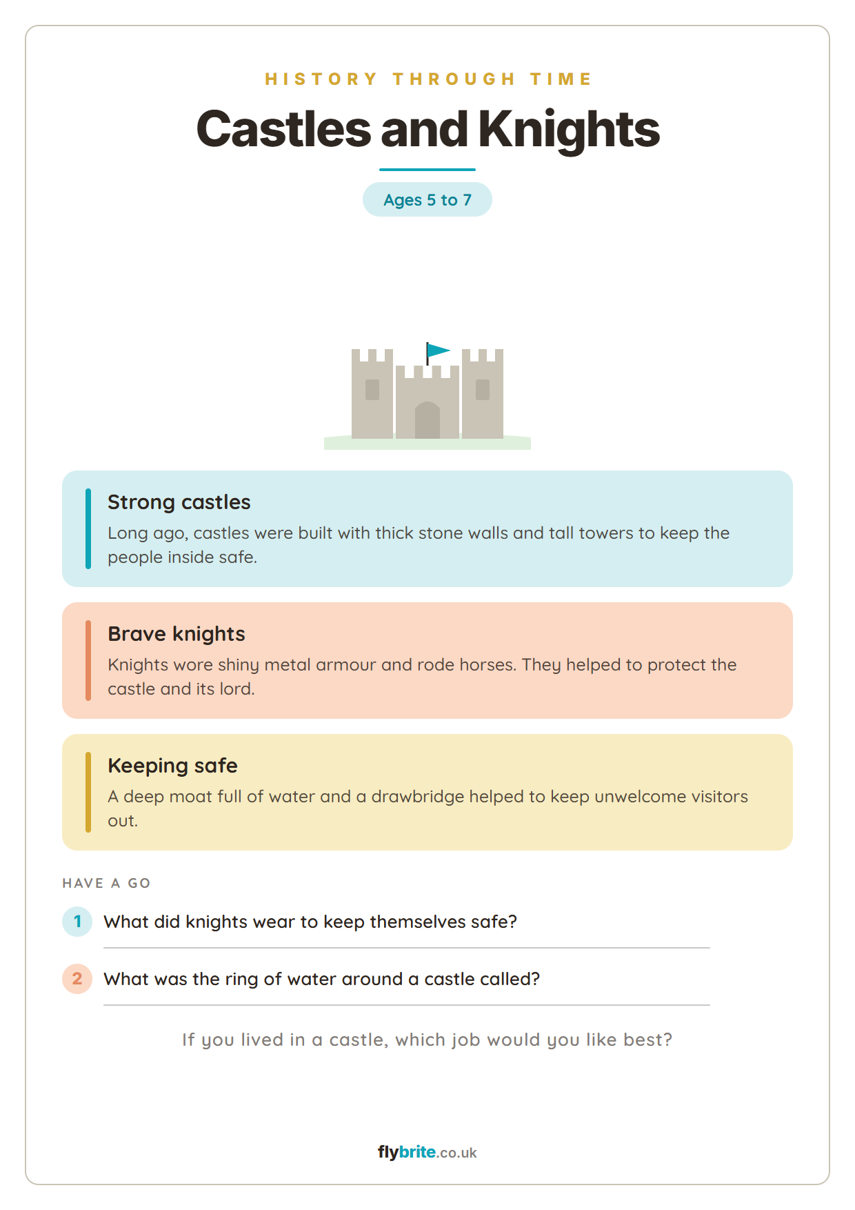 Castles and Knights printable preview