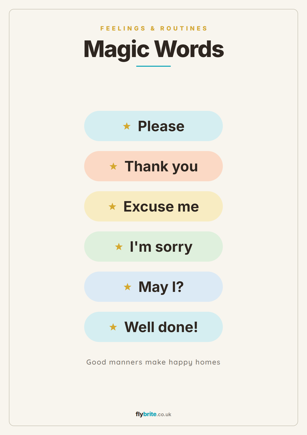 Magic Words printable poster preview