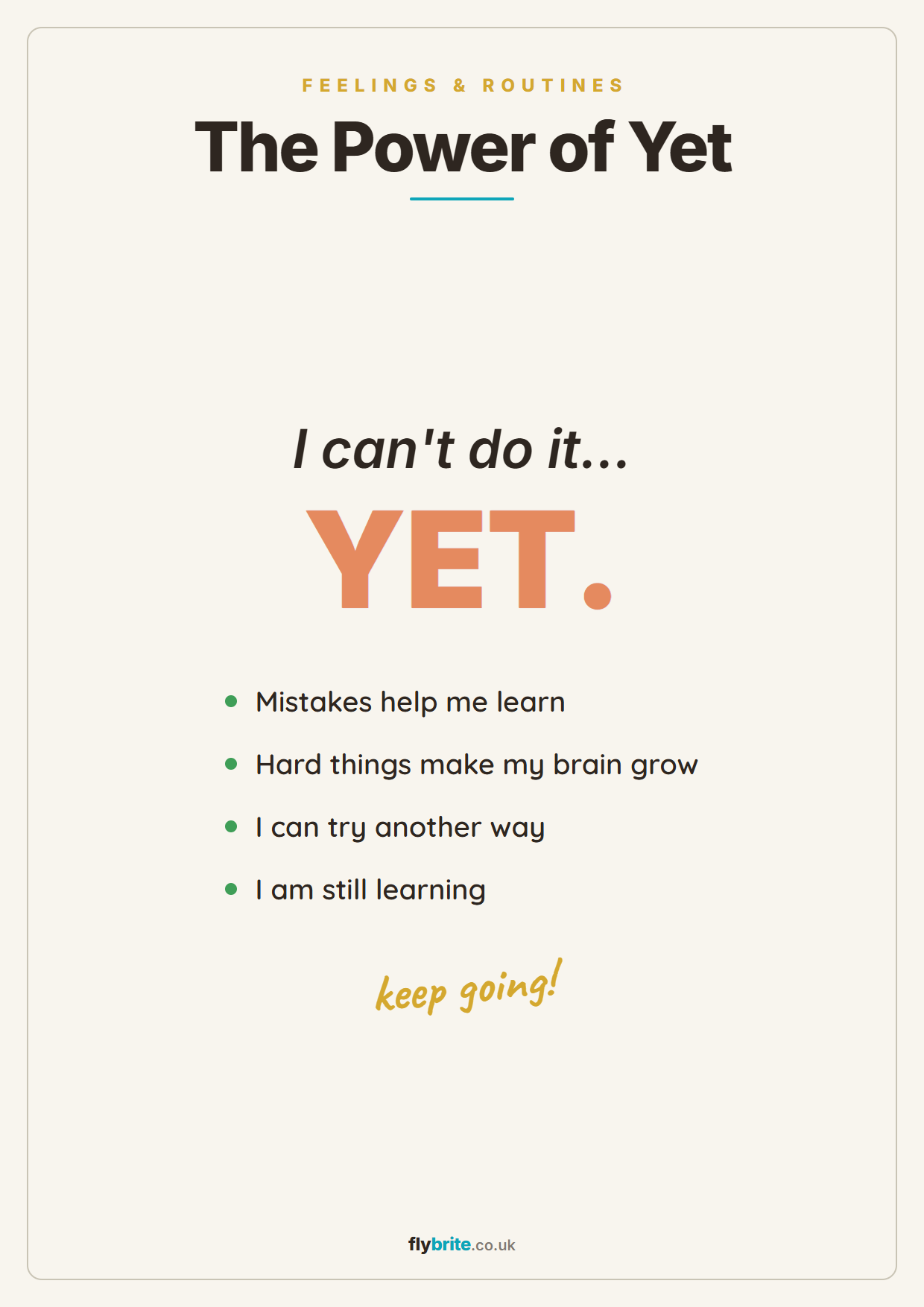 The Power of Yet printable poster preview