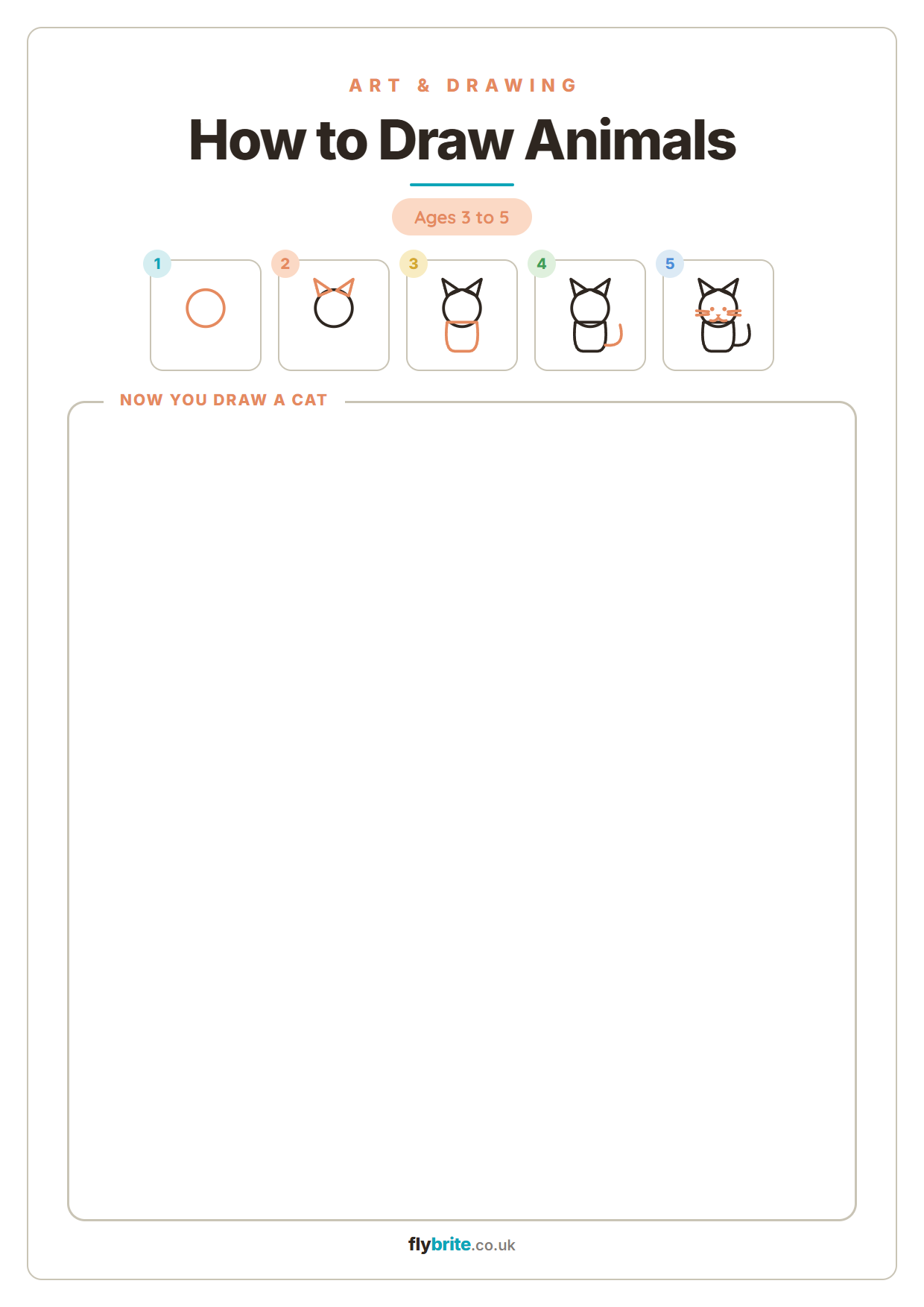 How to Draw Animals printable preview