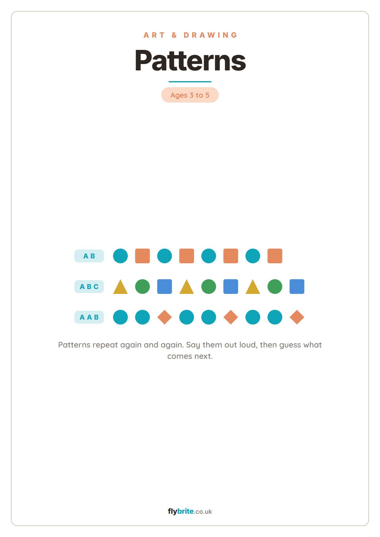 Patterns printable preview
