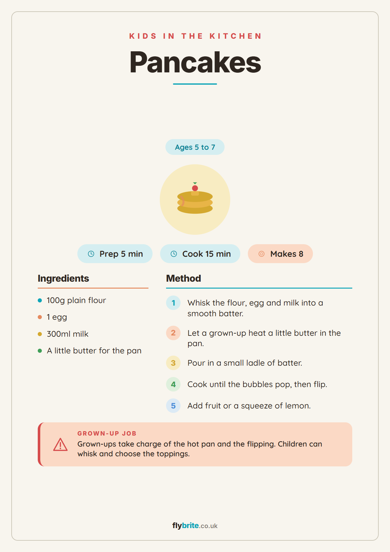 Pancakes printable preview