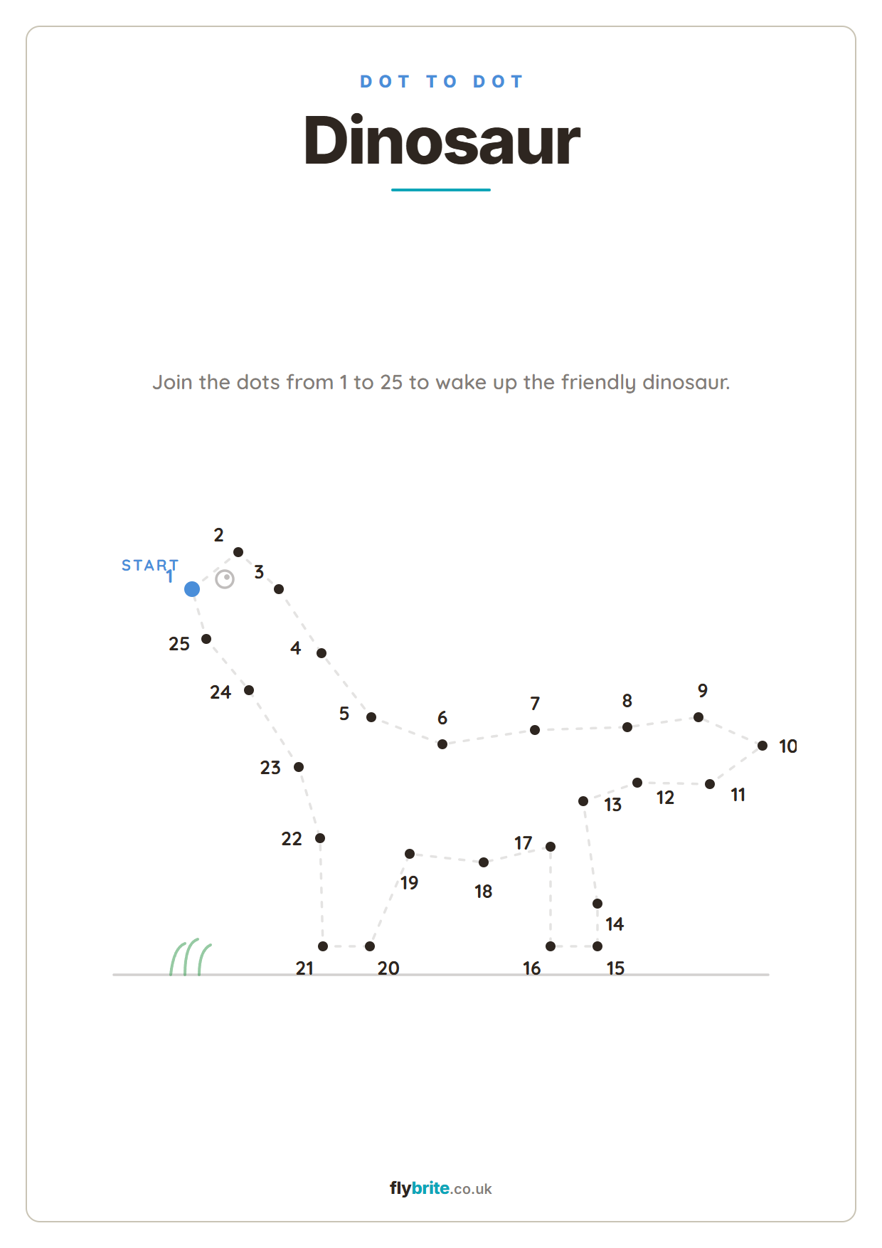 Dinosaur printable preview