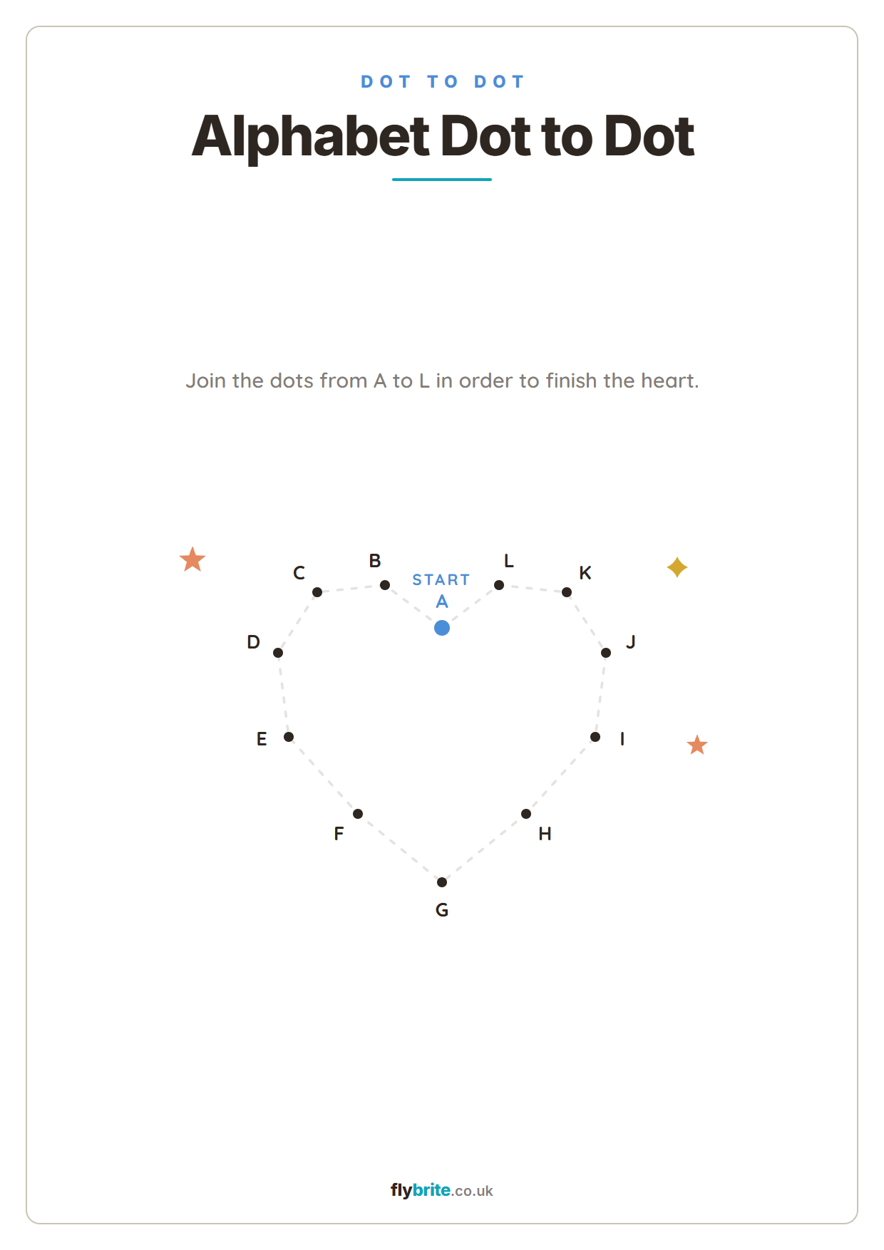 Alphabet Dot to Dot printable preview