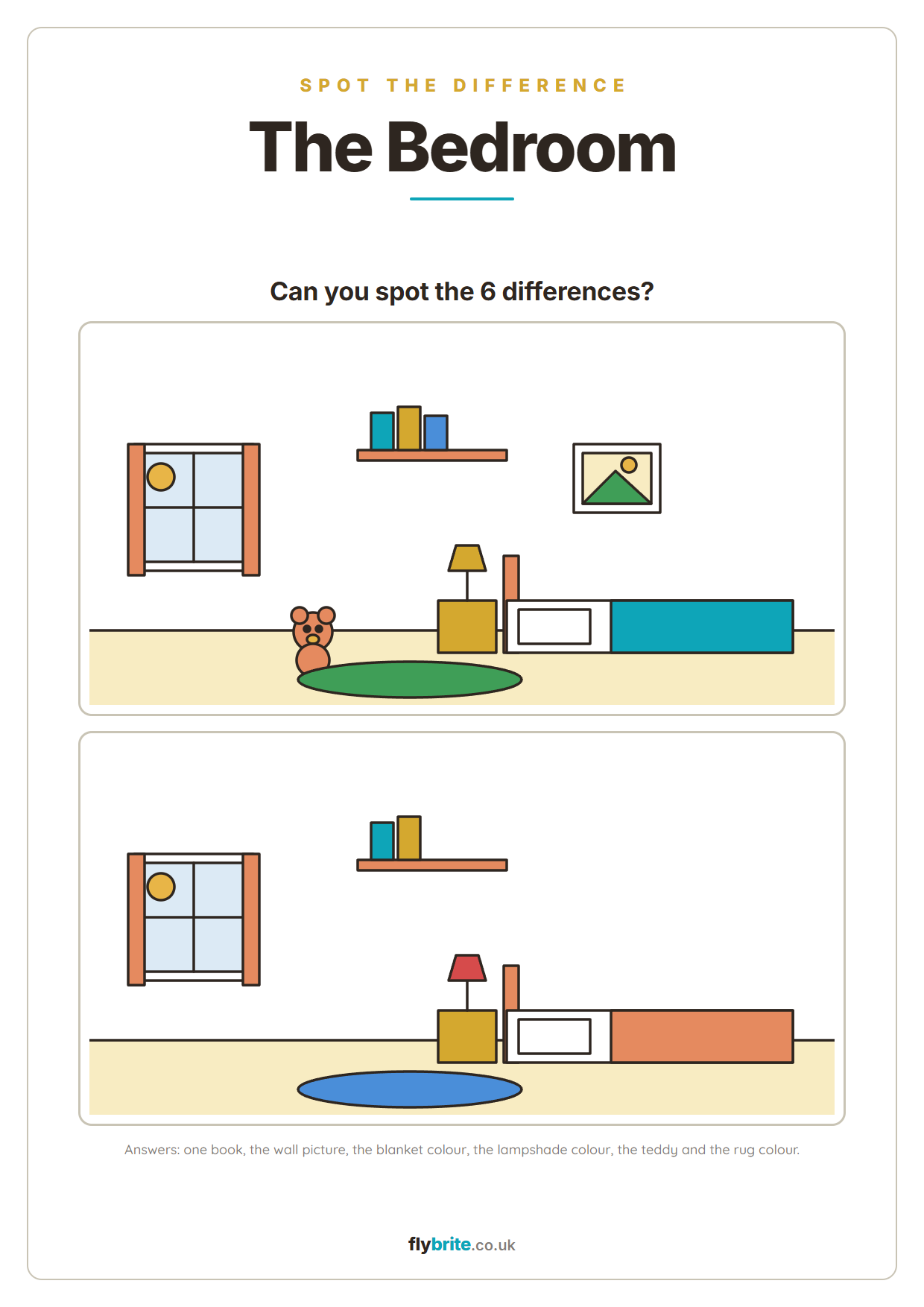 The Bedroom printable preview