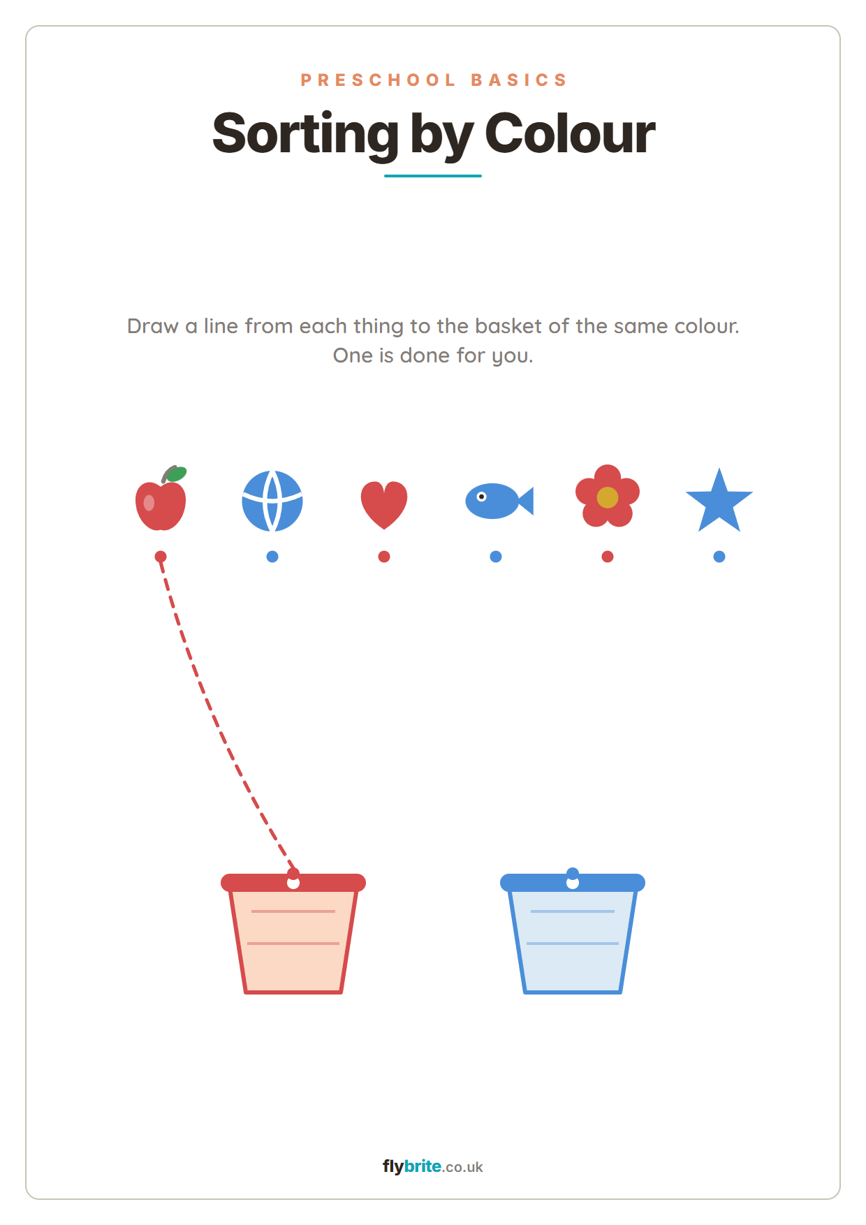 Sorting by Colour printable preview