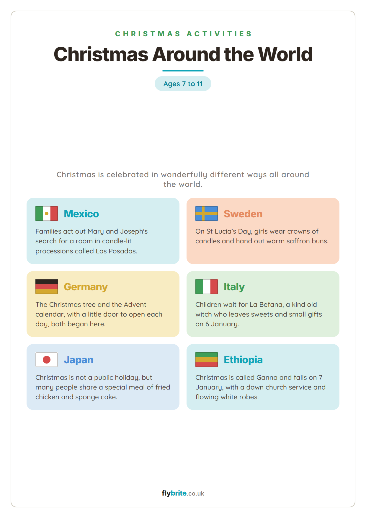 Christmas Around the World printable preview