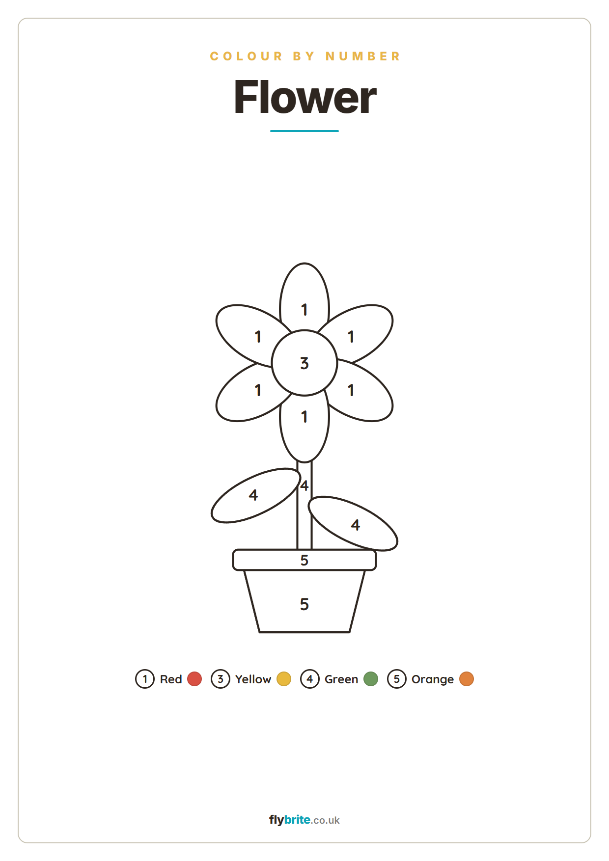 Flower printable poster preview