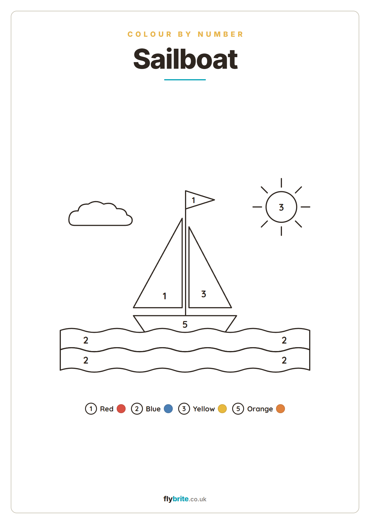 Sailboat printable poster preview