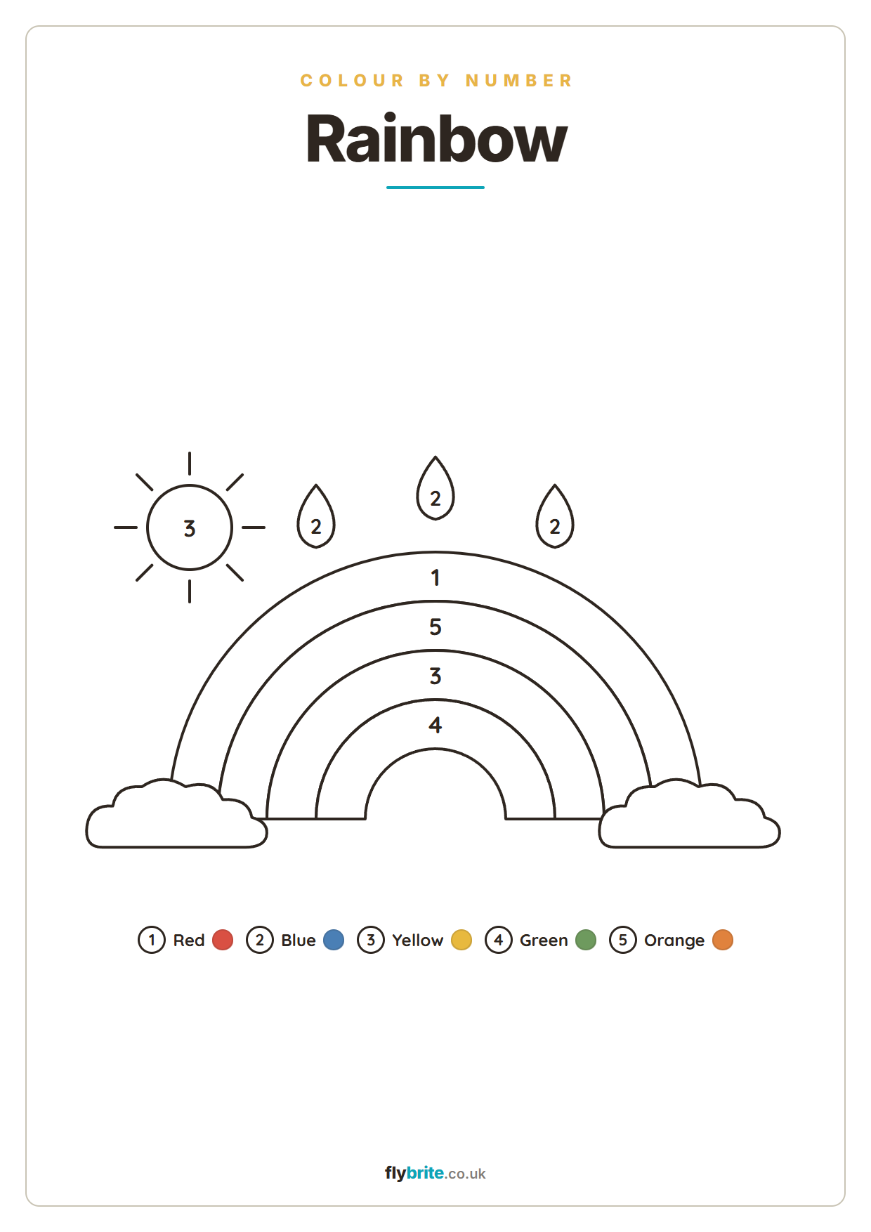 Rainbow printable poster preview