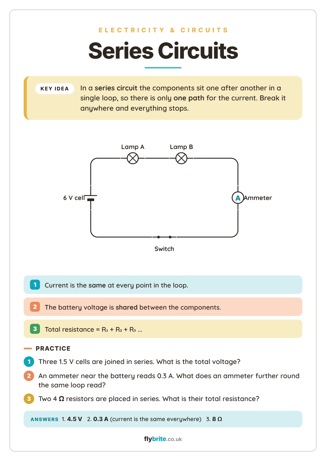 Series Circuits printable preview