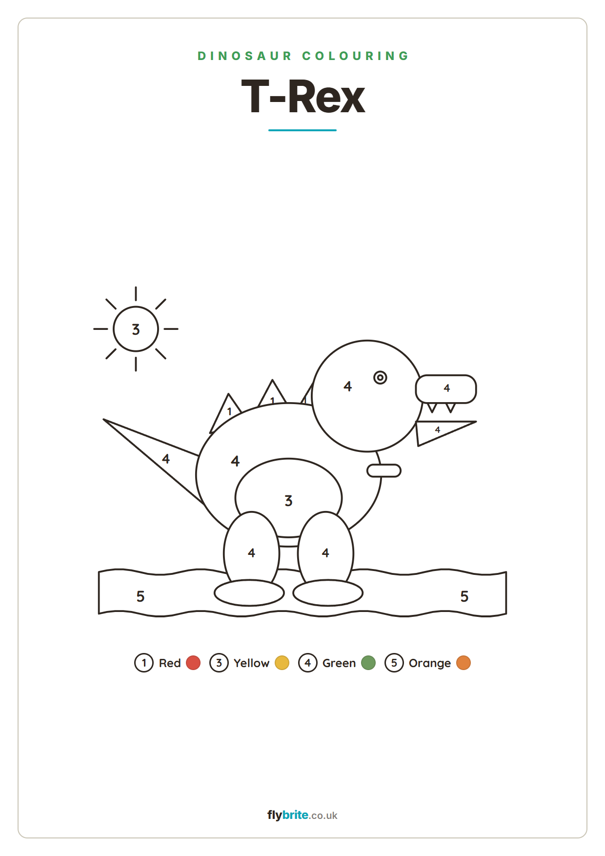 T-Rex printable preview