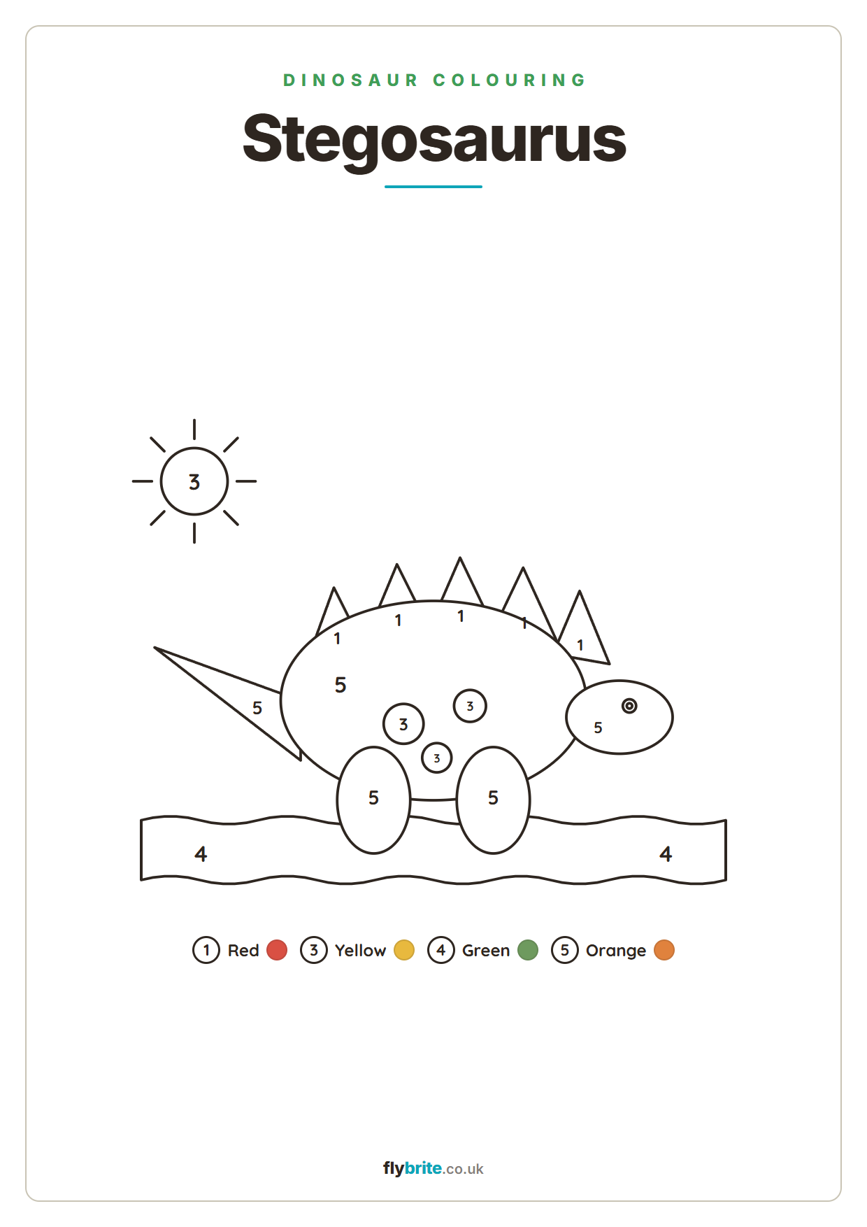 Stegosaurus printable preview