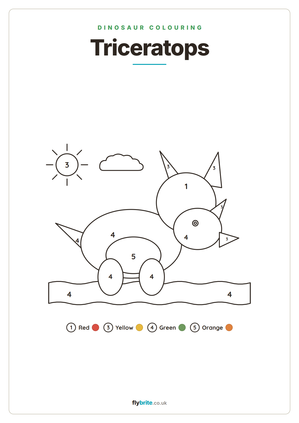 Triceratops printable preview
