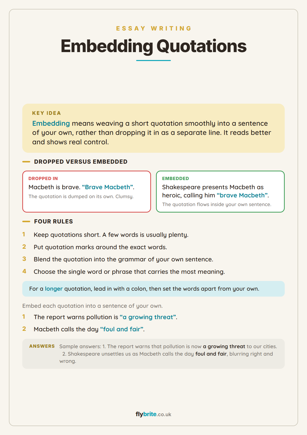 Embedding Quotations printable preview