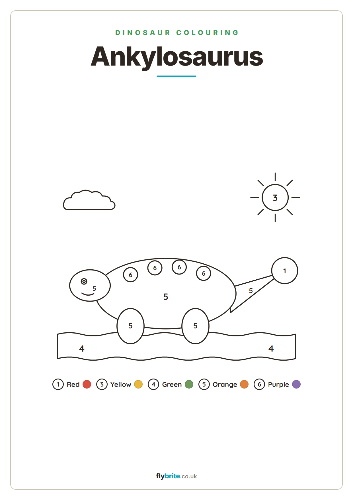 Ankylosaurus printable preview