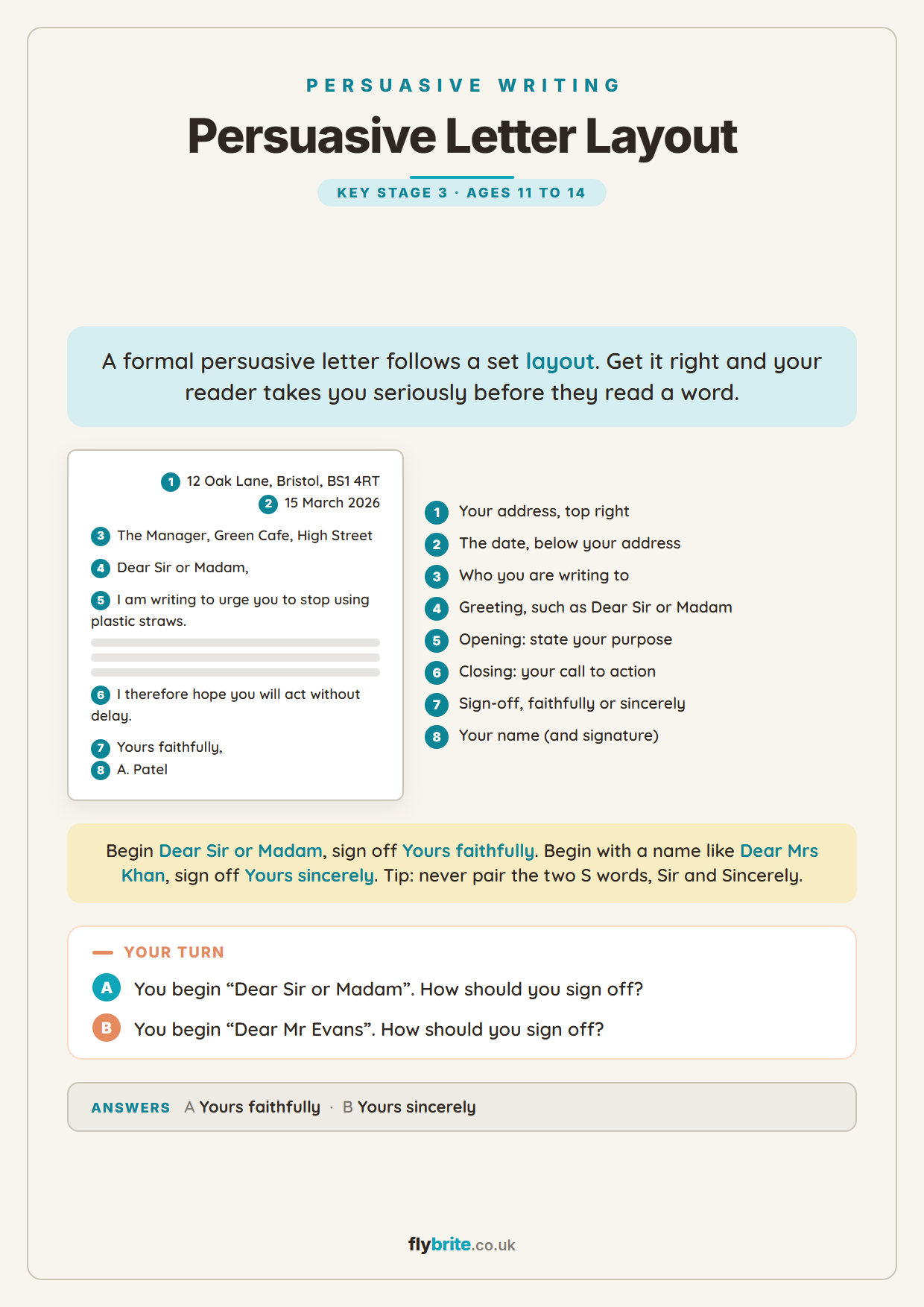 Persuasive Letter Layout printable preview