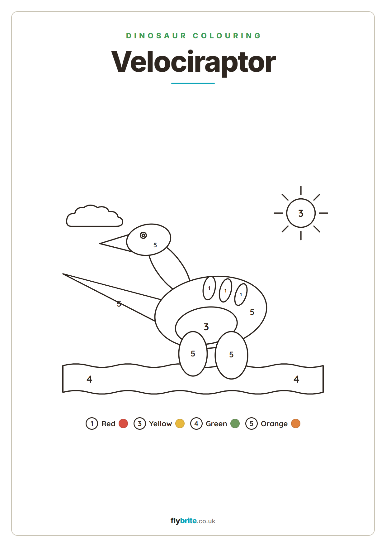 Velociraptor printable preview
