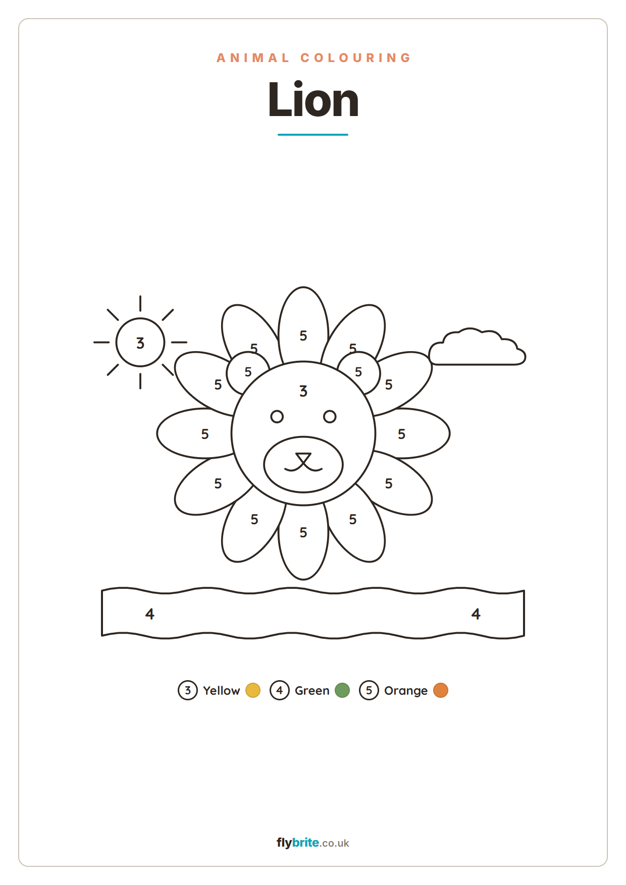 Lion printable preview