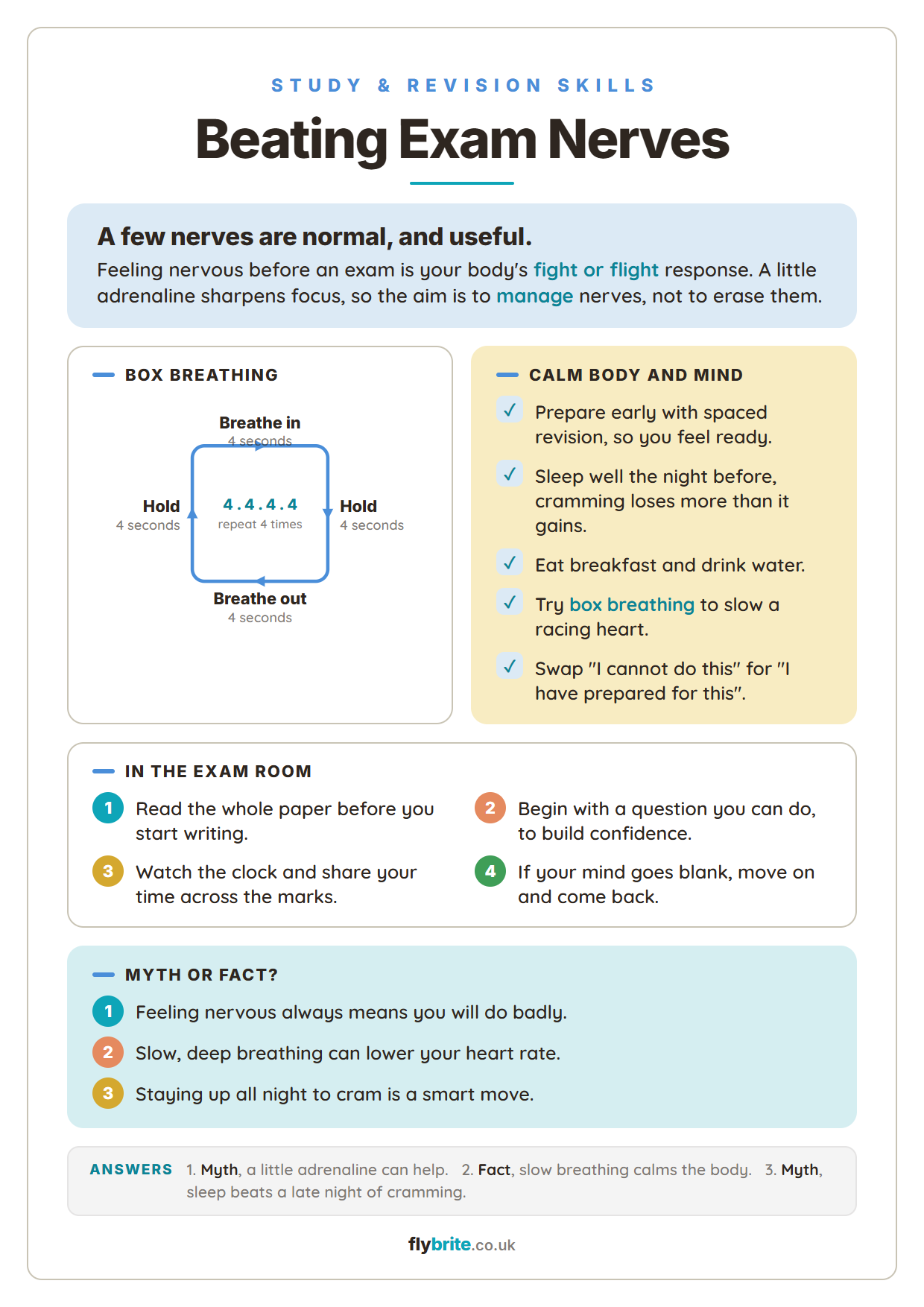Beating Exam Nerves printable preview