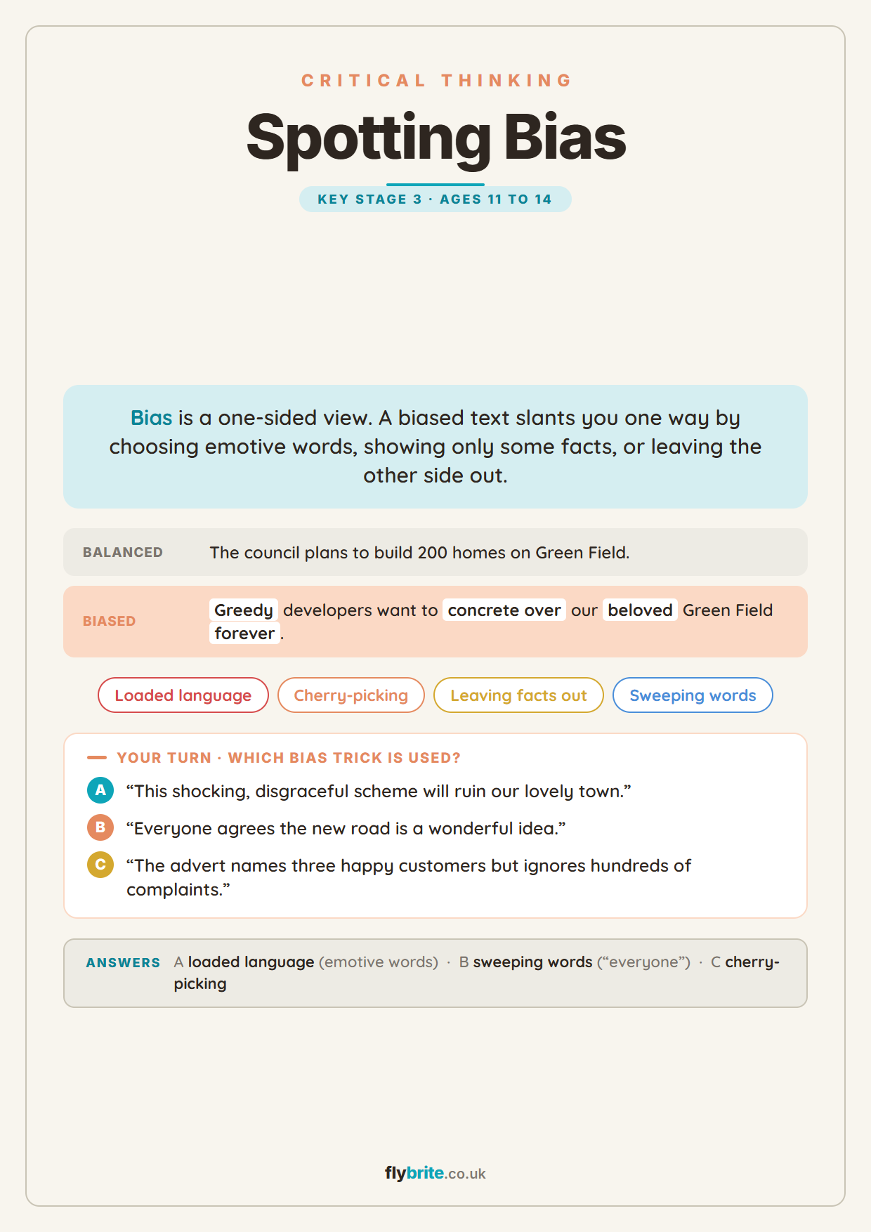 Spotting Bias printable preview