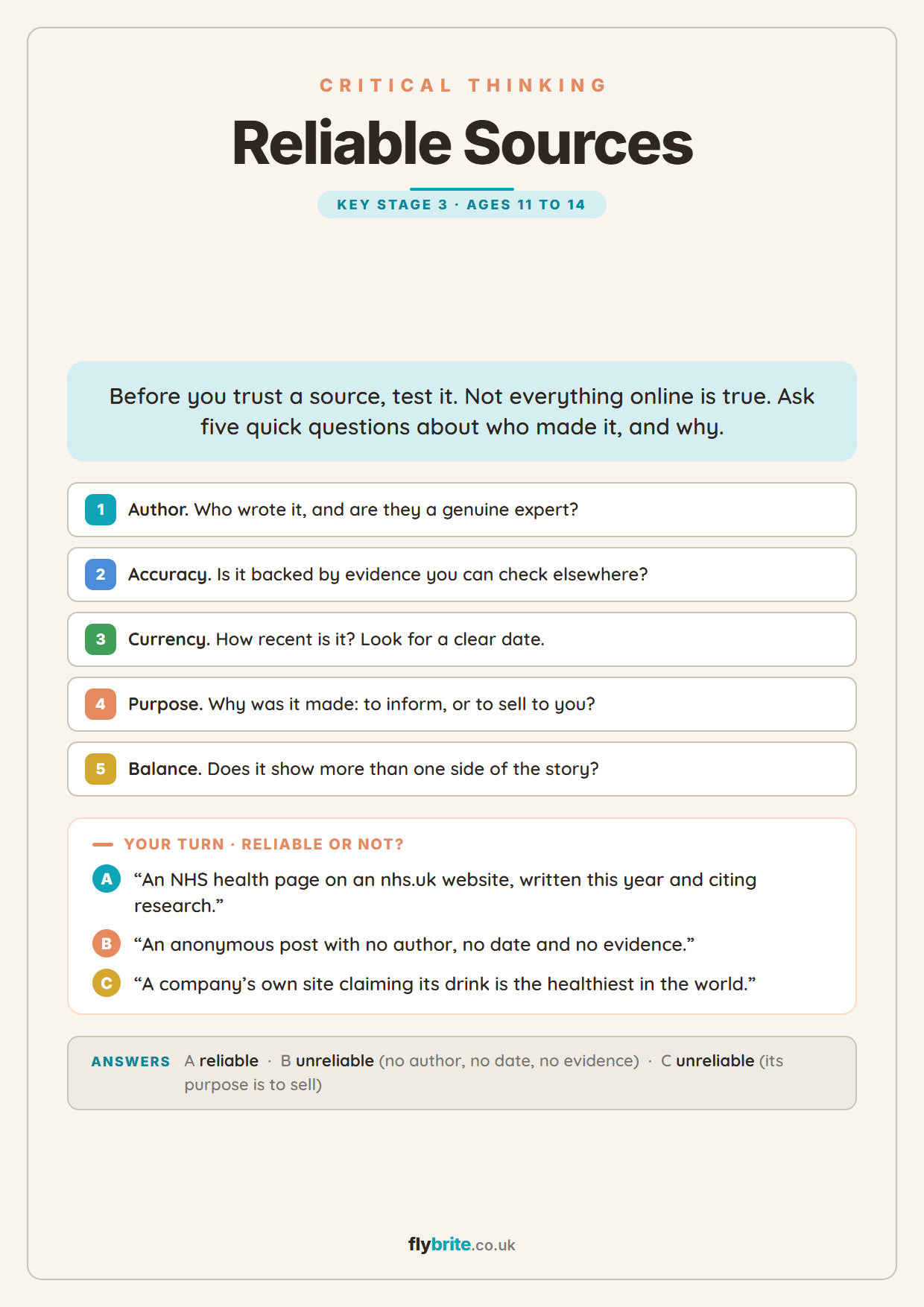 Reliable Sources printable preview