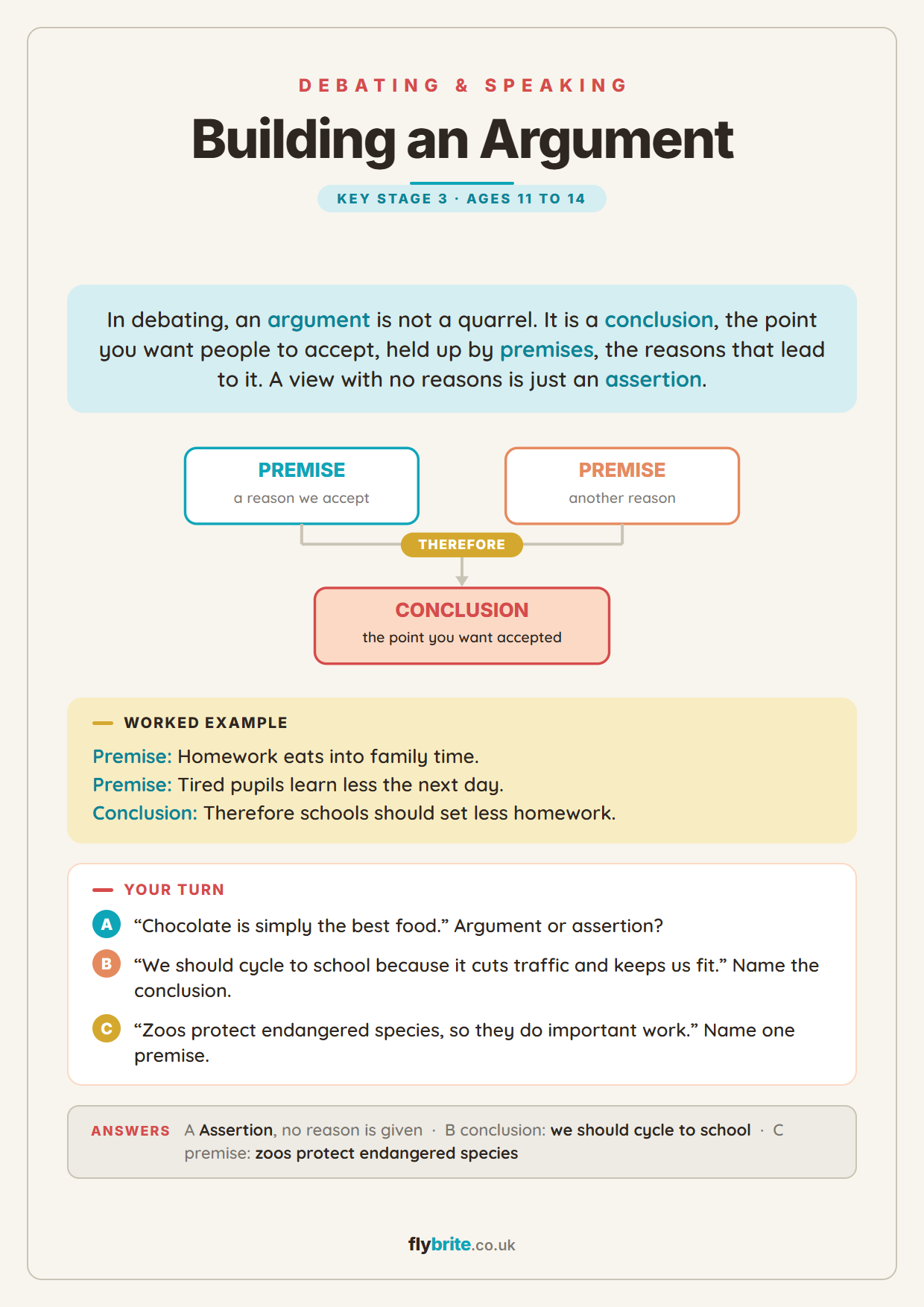 Building an Argument printable preview