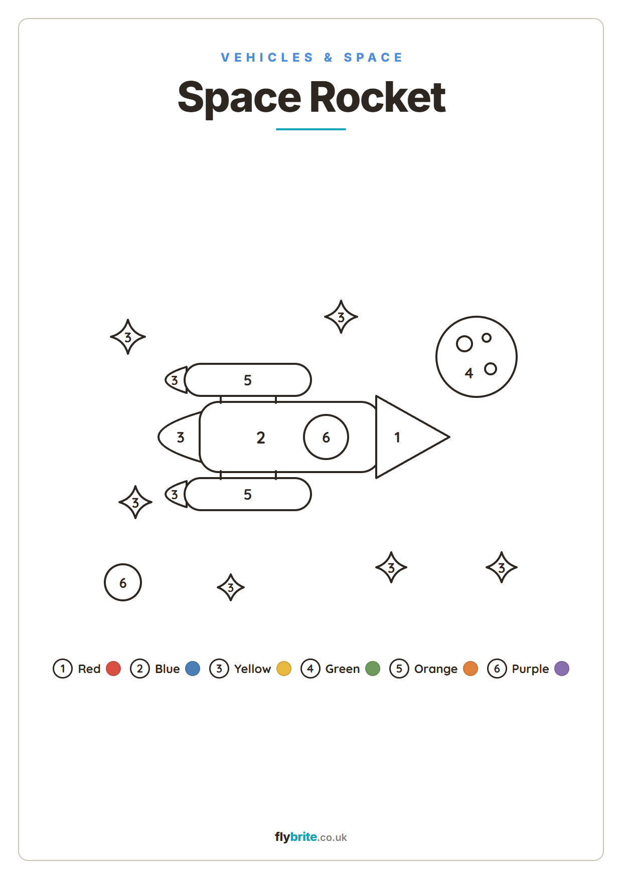 Space Rocket printable preview